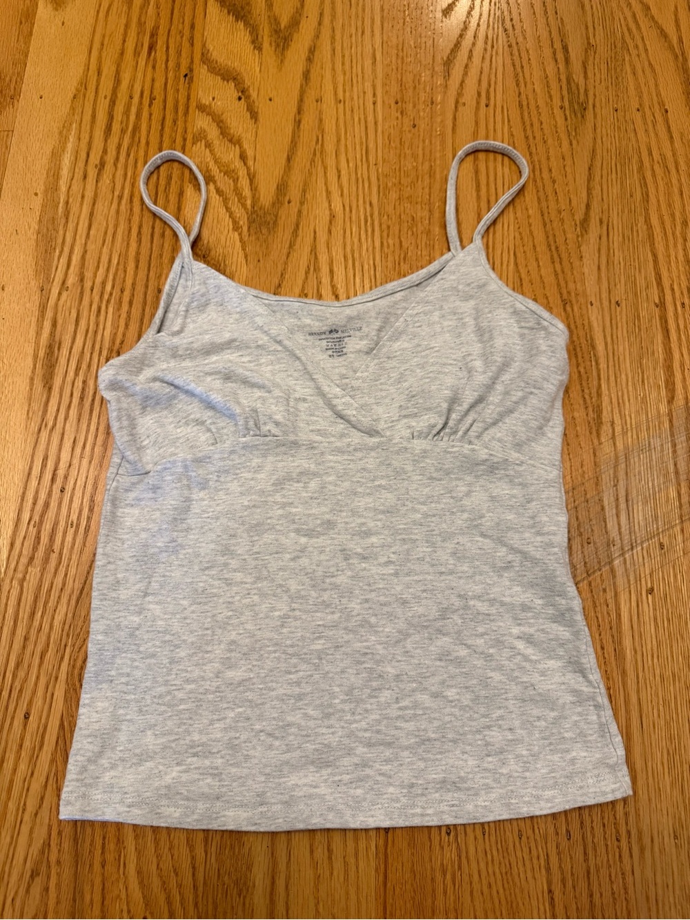 Brandy Melville Light Gray V-Neck Tank Top